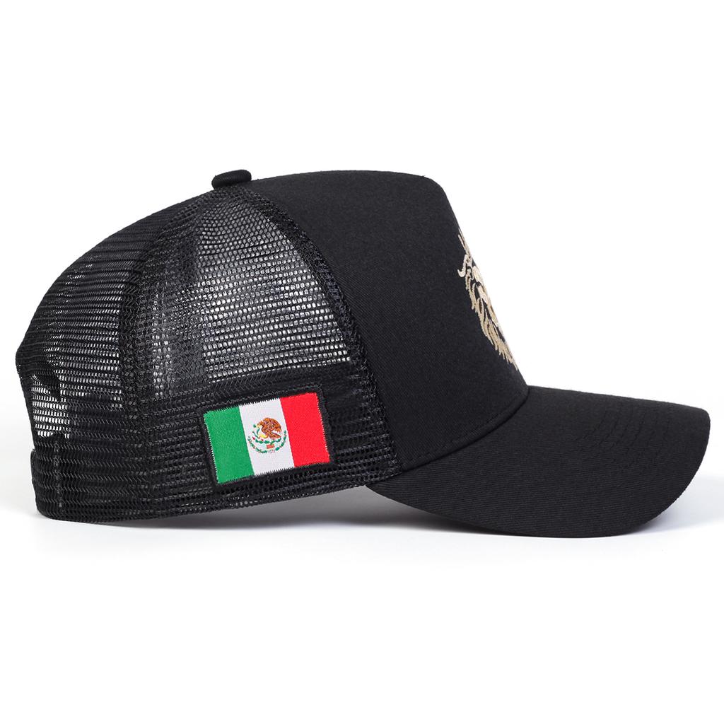 Мужская бейсболка с вышивкой «Король Лев» и флагом Мексики, сетчатая шляпа, регулируемая, для улицы, солнцезащитная, для отдыха, весна-осень, путешествия, туризм, пляжный отдых