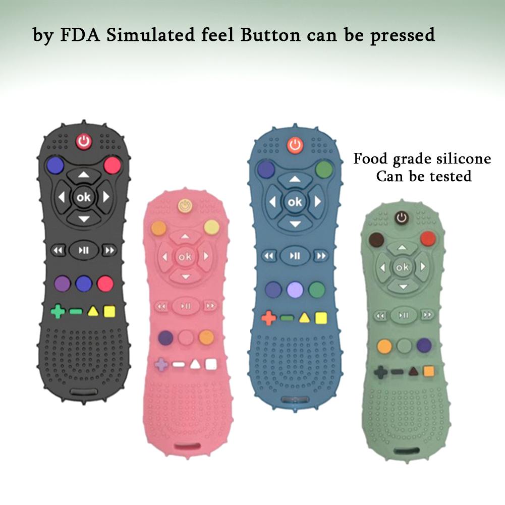 Прорезыватели Игрушки Форма Пульта Дистанционного Управления Силиконовый Молярный Стик Прорезыватель Жевательные Игрушки Для Младенцев и Малышей 3+ Месяцев
