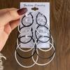 6 Pairs Candy Color Hoop Earrings Set Elegant Sexy Style Jewelry Versatile Ornament For Women Daily Casual