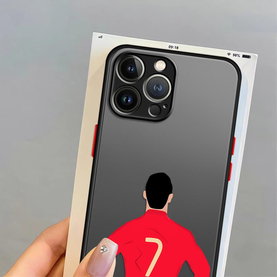 Футбольный Номер 7 10 Чехол Задняя Крышка для Телефона для iPhone 17 Pro Max 12 16 Plus Air 11 15 7 8 SE XS XR 14 13 Mini