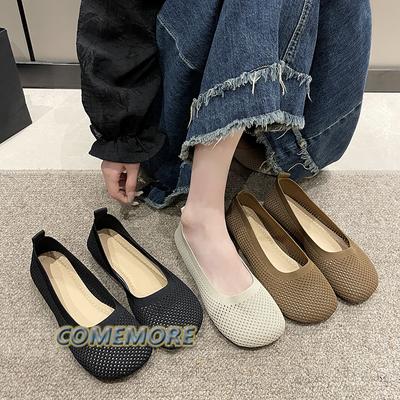 Туфли на плоской подошве женские мокасины осенняя мода повседневная обувь нескользящие кроссовки квадратный носок ажурные дышащие большой размер роскошный дизайнер