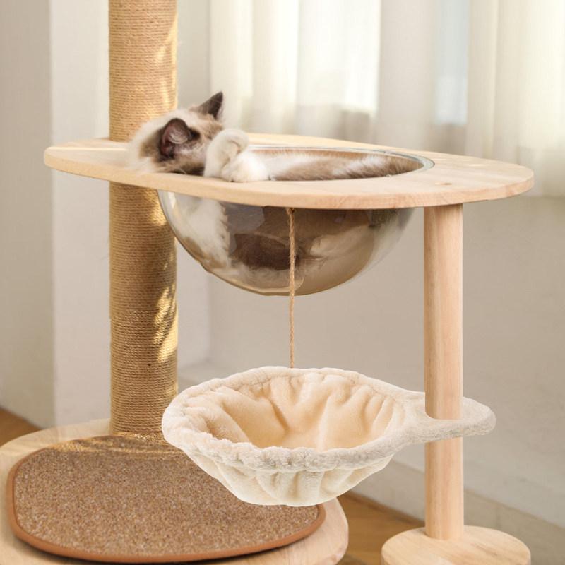 Cat Tree Accessory Hammock Bed 33Cm Soft Hanging Resting Spot for Cats Safe Napping Swing Space Balcony Cage Small Pet Hammock