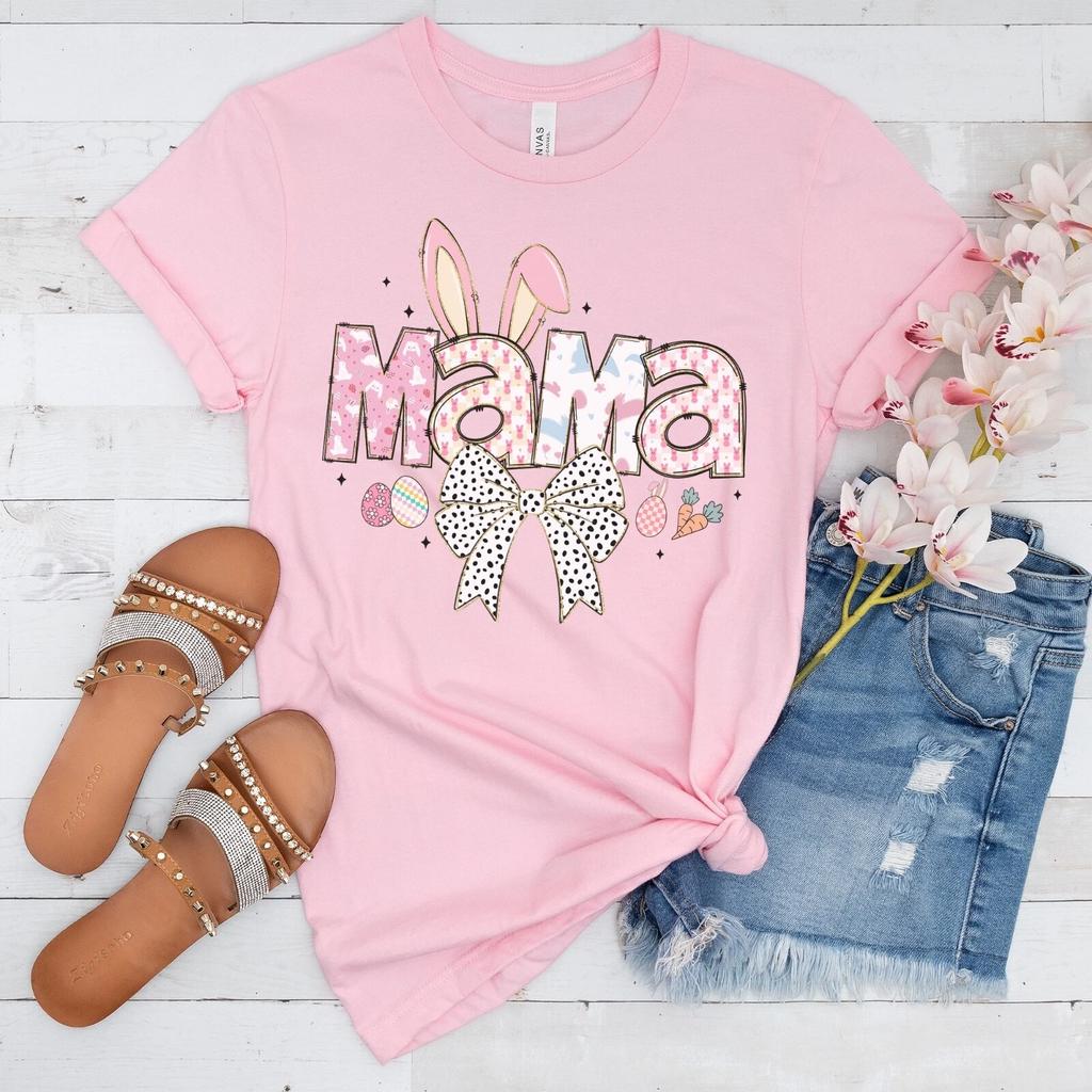 Easter Mama T-Shirt, Easter Gift For Mom, Mama Bunny Shirt, Easter Mama Outfit