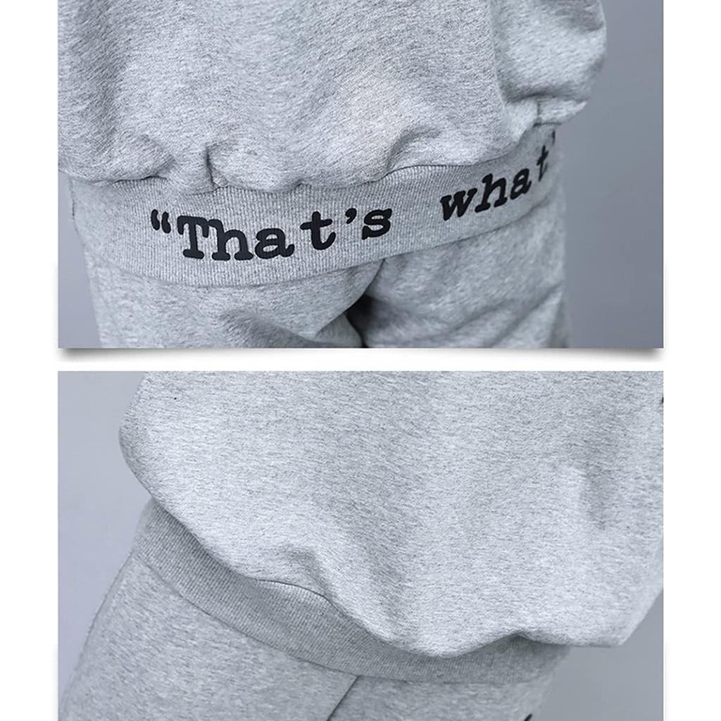 Mskikefly Милый комплект для дома с длинными рукавами, идеально подходит для выхода или работы из дома. Размер Женский комплект, Толстовка, Брюки свободного кроя, Футболка, Бег,