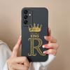 Популярная задняя крышка с буквами короны для Samsung Galaxy A06 A16 C55 M55 M35 5G S24 FE, защитный бампер, мягкие жидкие силиконовые чехлы для Samsung Shell