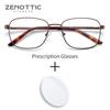 ZENOTTIC Alloy Prescription Progressive Glasses Women Men Square Optical Myopia Spectacle Anti Blue Light Computer Eyeglasses
