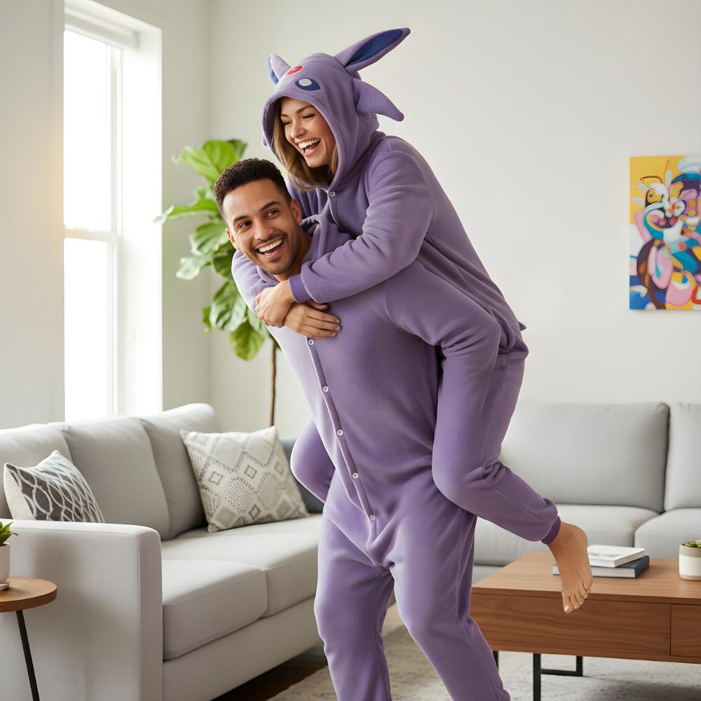Piżama Onesie Kigurumi Kostium Przebranie Pokemon Espeon Xxl: 185 - 195Cm