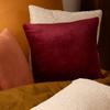 Coussin déhoussable en Flanelle 38 x 38 cm "Ollis" - Ollis Grenat -
