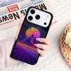 Синтвейв 80-х Ретро Неоновый Вейпорвейв Чехол для Телефона Для IPhone 17 16e 15 14 13 12 11 Pro Max Air Mini Мягкая Защитная Крышка