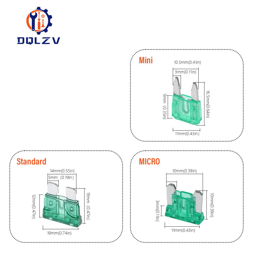 Medium Mini Small Fuse Holder PCB Board with Car Blade Fuses 10A for Auto Automotive PCB Board Safety clip Insertion Type