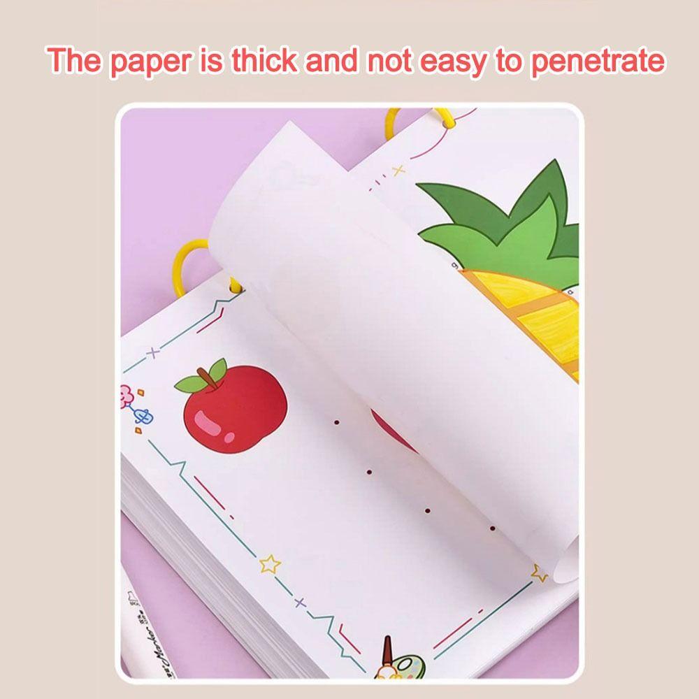 Книга для детской акварельной живописи с мультяшным узором, Портативная книга-раскраска для граффити, Подарки на день рождения/Рождество