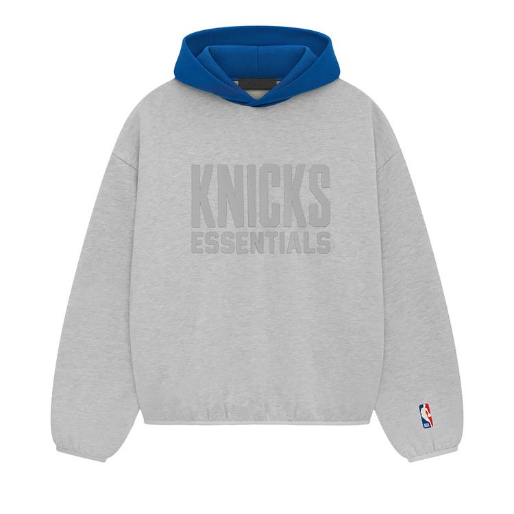 Мужская толстовка Fear of God Essentials x NBA Knicks Hoodie 'Light Heather'