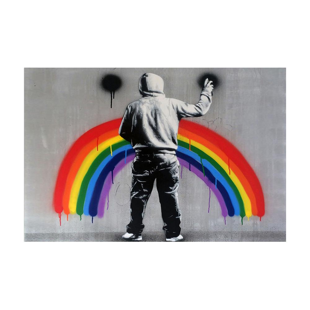 Уличные граффити, настенные художественные картины, постеры с сердечками, современная абстрактная фреска, популярные произведения искусства для печати на холсте, галерея домашнего декора