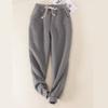 Winter Thicken Plush Sport Pants Women Drawstring Elastic Waist Harem Pants Woman Casual Sweatpants Ladies