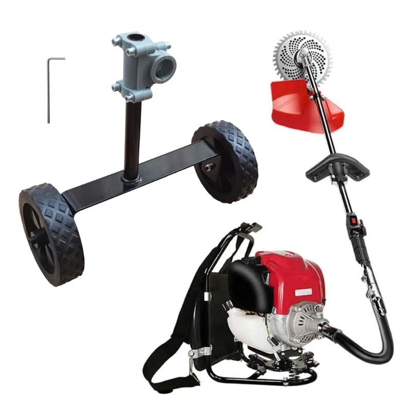 Lawn Mower Support Wheel Grass Trimmer Adjustable Support Wheel Attachment Garden Mower Cutter Power Tool Support Wheel