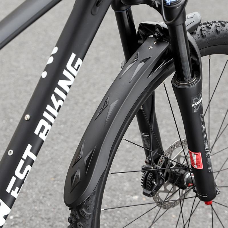 WEST BIKING Reflective Bicycle Fender High Toughness Bike Front Rear Mudguard For 26-27.5 Inch MTB Fenders Bike Accessories