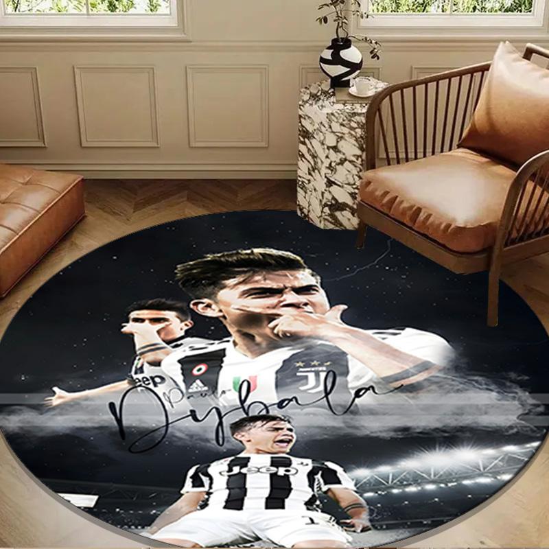1PC Dyba-la Celebration Round Rug for Livingroom,Bedroom, Palyroom, Chair Rug, Area rug, Circle Carpet, Large Size Fan Christmas gift