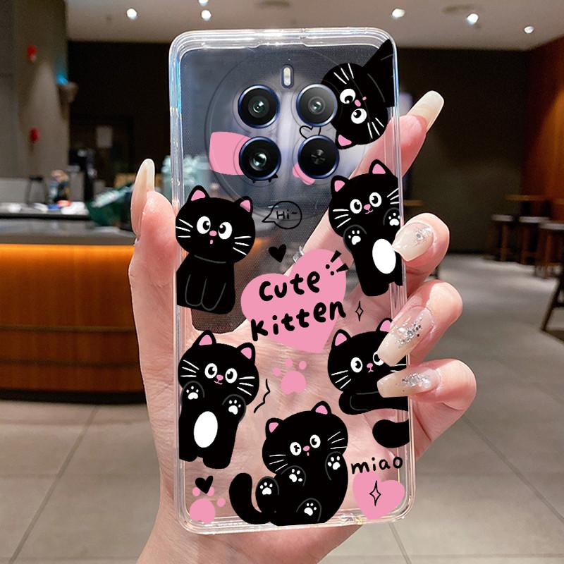 Case For Realme 12 Pro Plus 5G Pretty Flowers Butterfly Clear Soft Silicone TPU Cover For Realme12ProPlus 12 Pro Plus 5G Fundas