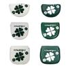 Golf Headcover Putter Cover Mallet Magnetic Closure Center Shaft Type Clover Small for Center (White, Shaft)