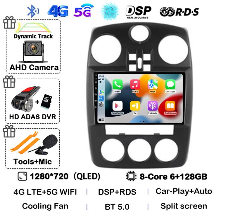 Android 14 Wireless Auto Carplay For Chrysler PT Cruiser 2000 - 2010 Car Radio Multimedia Stereo Player GPS Navigation Head Unit