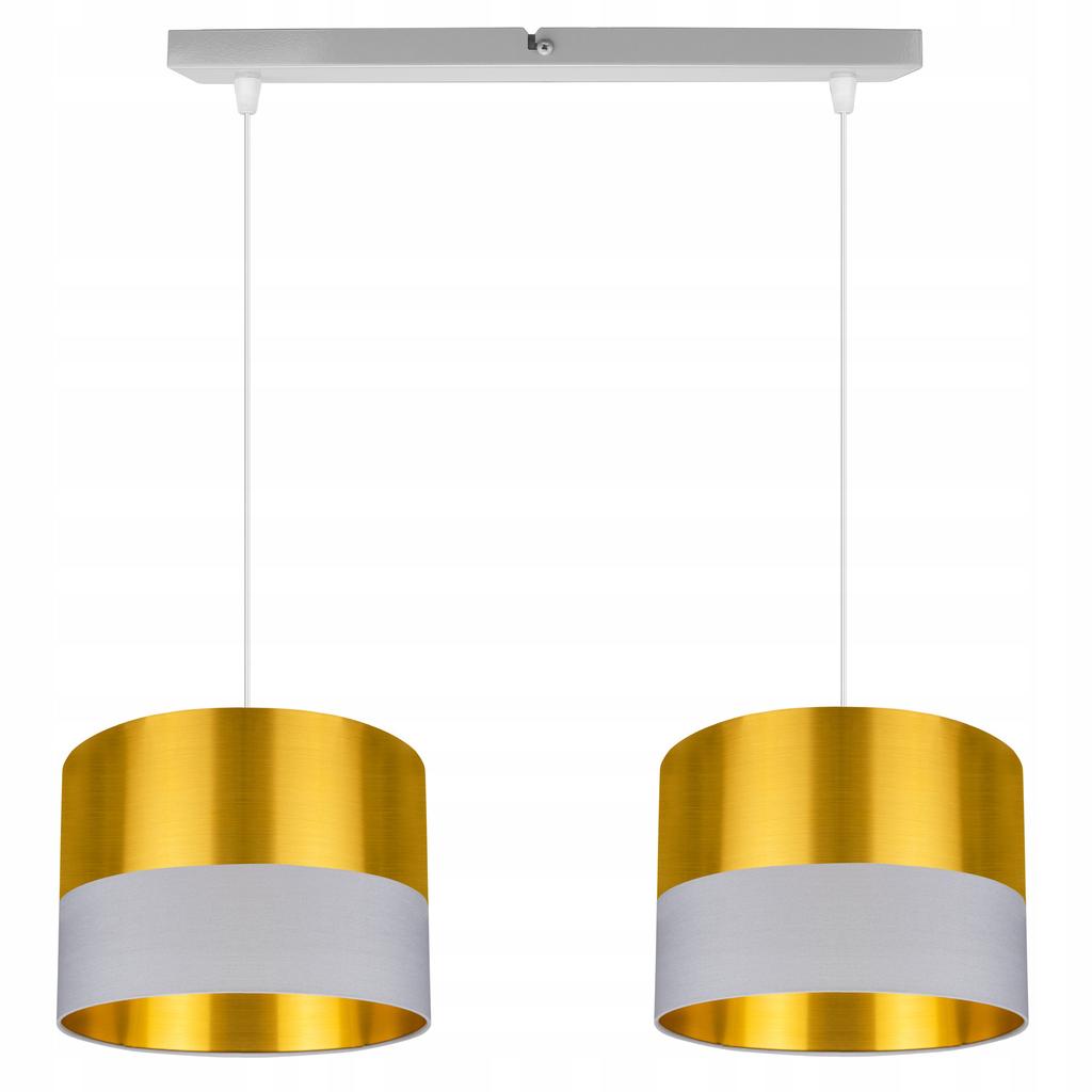 Ceiling hanging lamp with gold LED lampshade