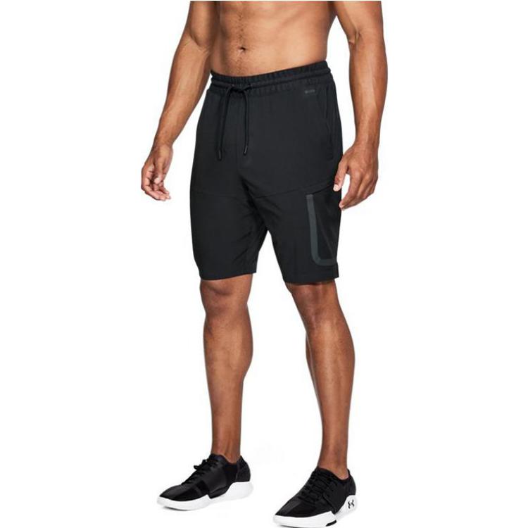 Under Armour Однотонные шорты прямого покроя с эластичной резинкой на талии, мужские шорты черного цвета 1306455-001