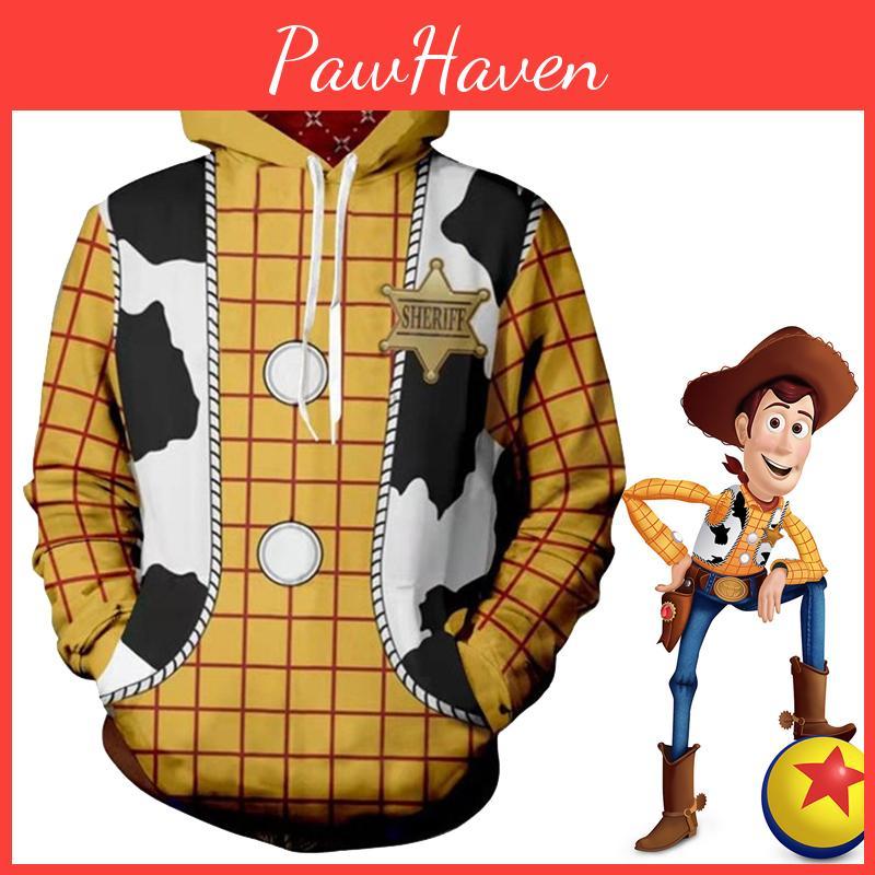 Толстовка с капюшоном и принтом ковбоя шерифа Вуди из «Истории игрушек 4», с яркой 3D-цифровой печатью