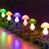 Waterproof Outdoor Solar Mushroom LED String Lights for Garden, Patio, Christmas, and Holidays with Fairy Lights and Ground Stakes