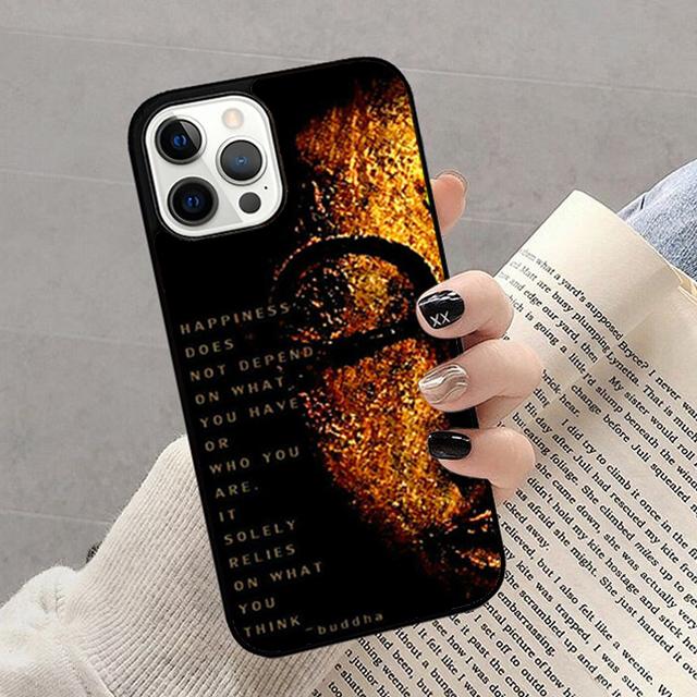 Осенний красочный чехол-бампер с Буддой для iPhone 17 Air 16 16e 15 12 11 13 14 Pro Max Apple Plus Coque