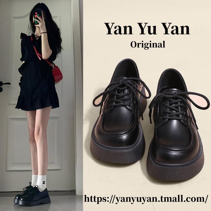 Женские кожаные лоферы Woodpecker с мягкой подошвой - Новинка 2025 года, повседневная обувь в британском стиле, черные, для осени