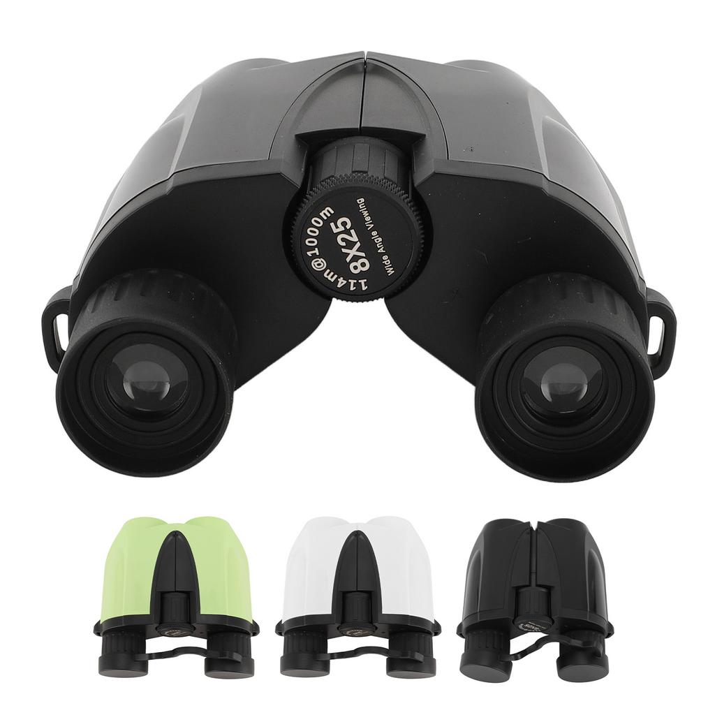 8X25 бинокль с зеленой пленкой и окуляром 16 мм, складной компактный бинокль HD для концертов, театральных представлений