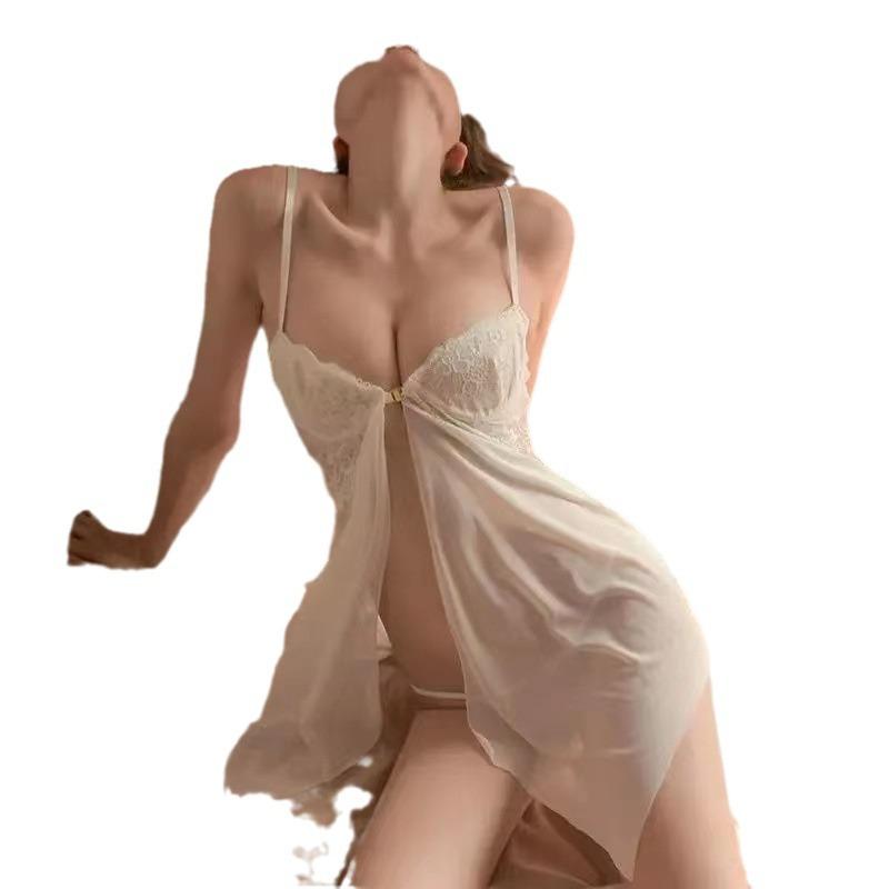 Эротическое нижнее белье, Маленький стальной поднос для груди, Подтяжки для сбора, Сексуальная сетчатая ночная рубашка, Соблазнение, Страсть, Сексуальный пижамный комплект