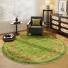 Modern Style Bedroom Decor Round Carpet Light Luxury Carpets for Living Room Home Washable Floor Mat Anti-slip Bedside Green Rug