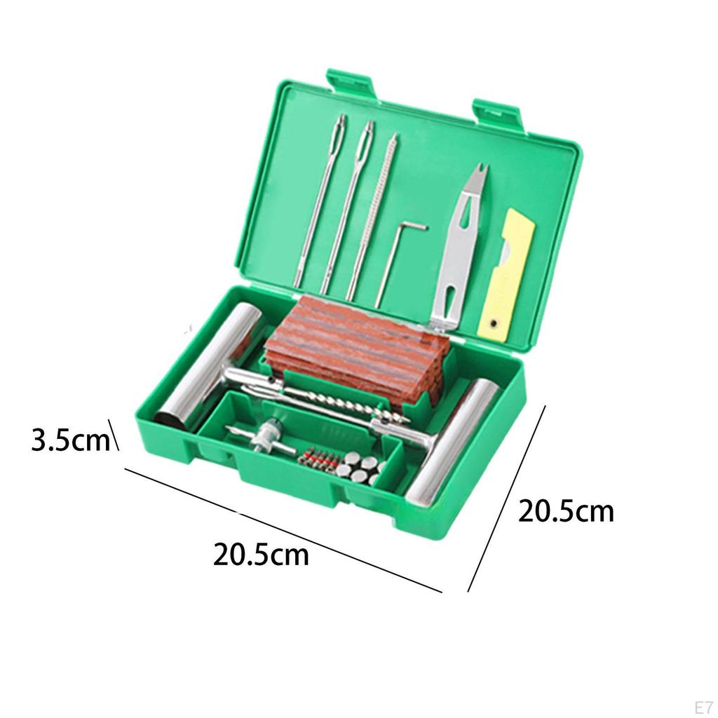 Набор инструментов для ремонта шин, инструмент для плоского прокола для квадроцикла, автофургона, 33 шт., зеленый