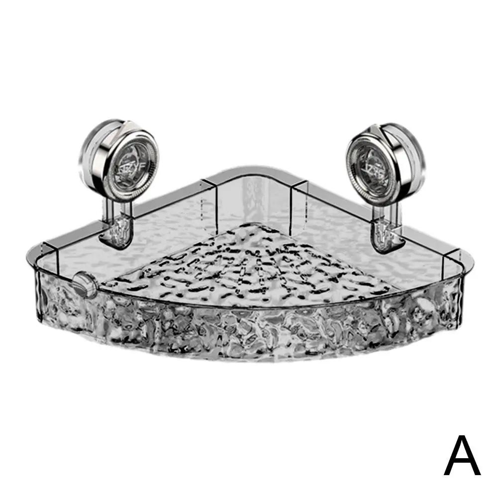 Полка для ванной на присоске, настенная полка без перфорации, угловая полка для хранения унитаза, треугольная полка для умывальника, ванная комната, N9K8
