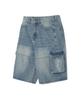 PHYSICAL DEPARTMENT Bermuda Cargo Denim Pants_Vintage Blue