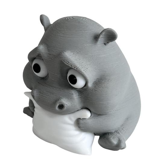 Грустный малыш бегемот 3D печатный бегемот орнамент миниатюрная фигурка бегемота настольное коллекционное украшение бегемота для домашнего офиса