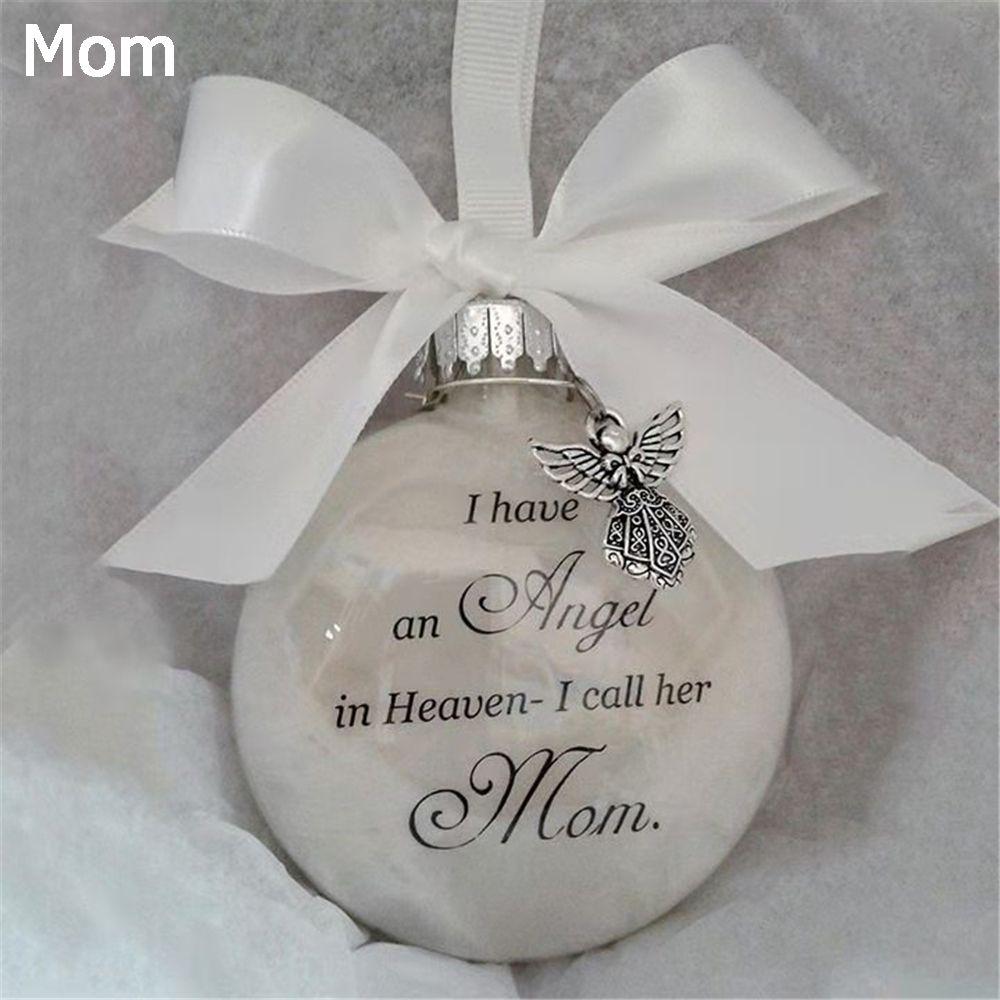 An Angel In Heaven Christmas Tree Hanging Ornaments Family Pendant Memorial Ornament Feather Ball