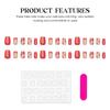 30pcs Cat Eye Press On Nails With Pink Heart Design Glitter False Nails For Women Girls Holiday Party Wear