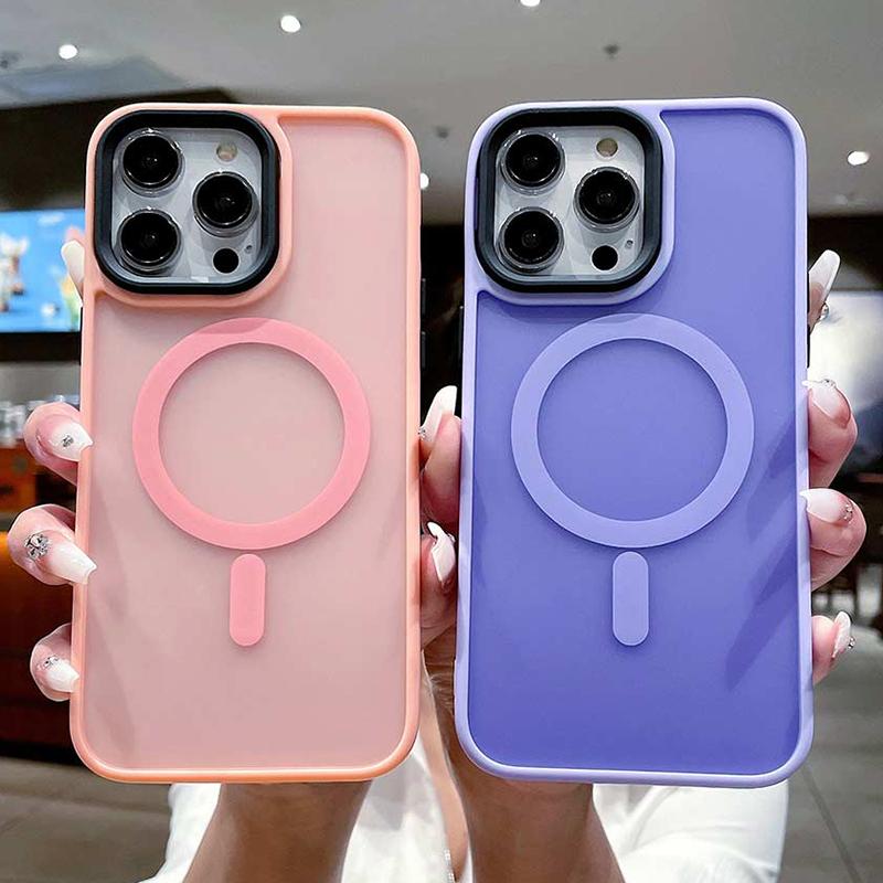 Матовый чехол для телефона с магнитной беспроводной зарядкой для Iphone 14 13 12 11 Pro Max 14pro Max, противоударный бампер, прозрачная силиконовая задняя крышка