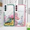 Чехлы для телефона с пейзажами из японского аниме для Samsung Galaxy S22 S23 S24 S25 Ultra S21 Plus FE Прозрачные Мягкие Чехлы Fundas