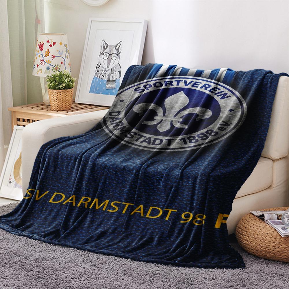 Fc Olympia Darmstadt Print Flannel Blanket, High quality Comfortable for All Seasons, Home Decor, Warmth and Comfort, Perfect for Christmas Gifts