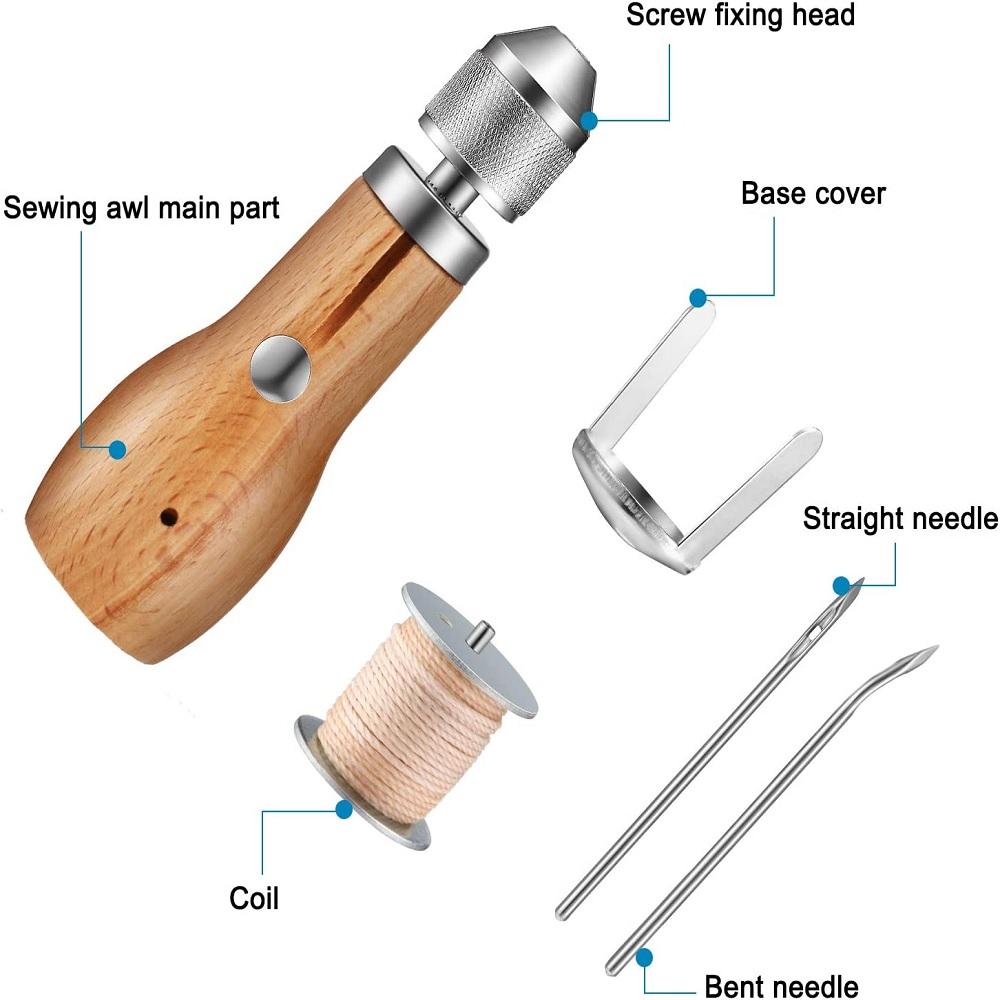 Leather Sail Canvas Speedy Stitcher Professional DIY Sewing Awl Repair Tool Kit