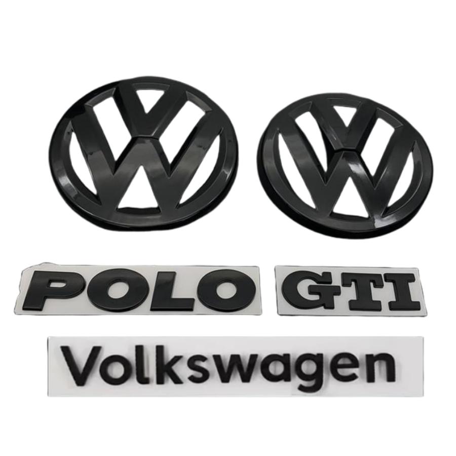 For VW Volkswagen Jetta MK5 Golf Car front badge logo covered ABS sticker front and rear logo trunk lid badge modified For Volks