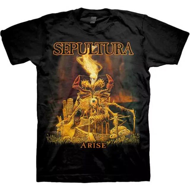 Унисекс рубашка Хлопок Оверсайз Большой размер Sepultura Arise Винтажная Музыкальная группа Хэви-метал Унисекс Футболка S-5XL Многоцветный