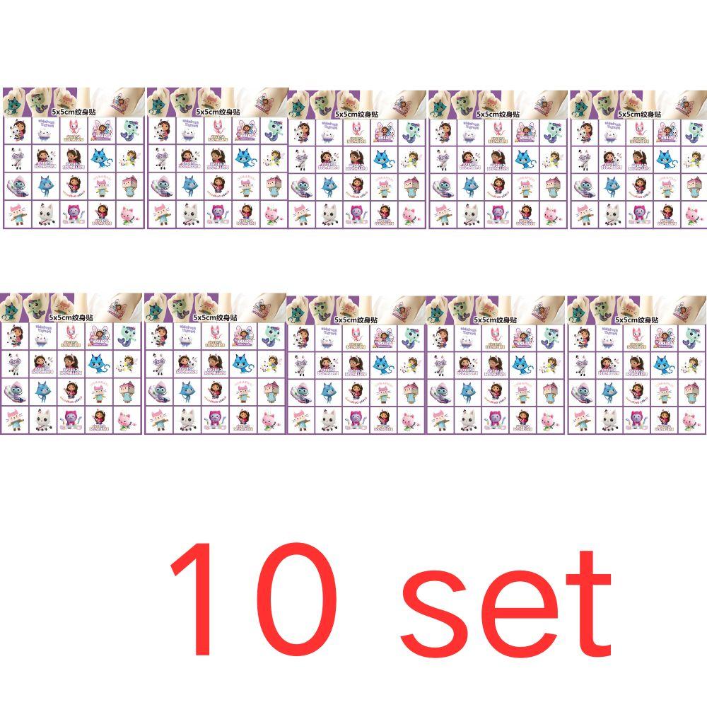 20 шт. Мультяшные Милые Кошки из Домика Габби Наклейки-Татуировки Каваи Аниме Детские Водонепроницаемые Наклейки-Татуировки Набор Подарок для Девочки Ребенка Безопасно для Детей