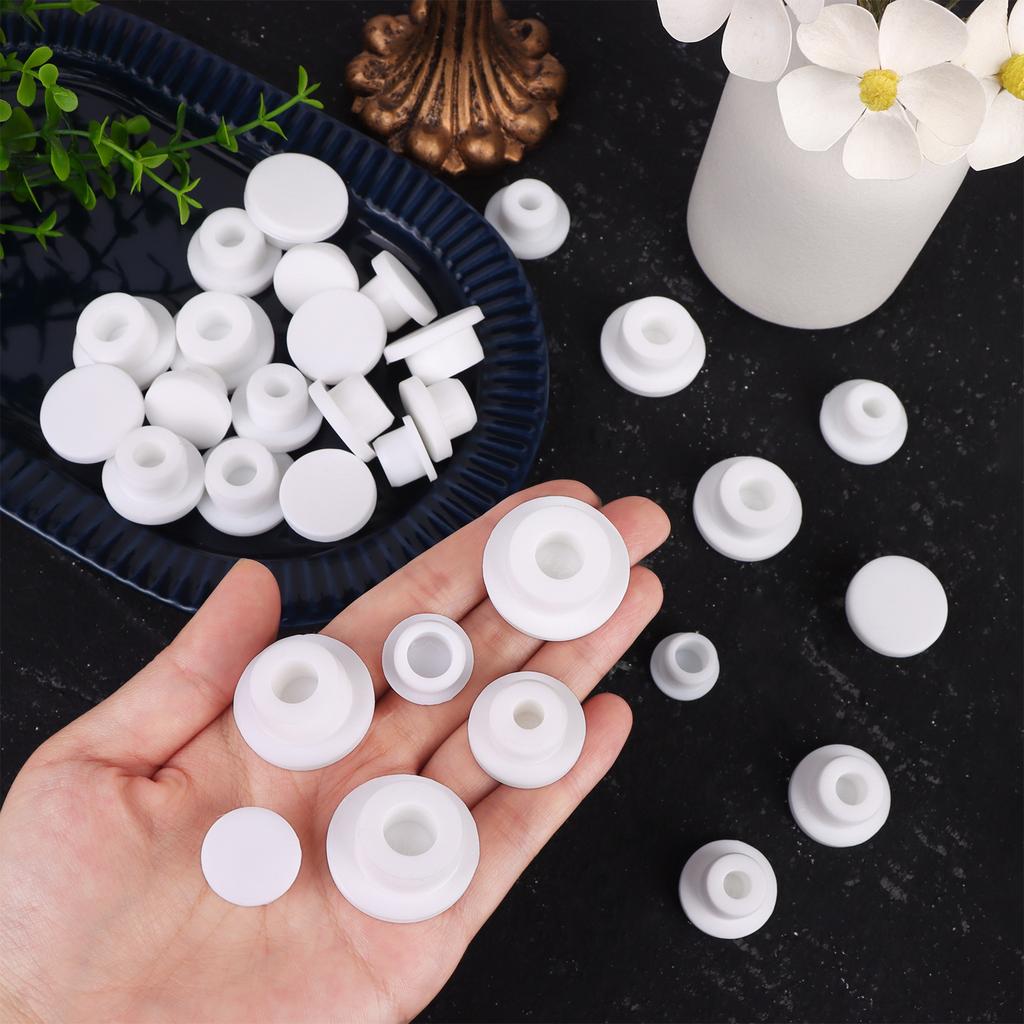 32Pcs Silicone Salt And Pepper Shaker Stoppers 14,15,16,17,18,19,21 Mm Stoppers For Salt And Pepper Shakers,Salt Shaker Plug Rep