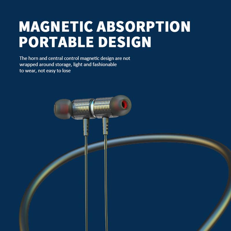 In-ear Sport Earbuds Magnetic Headphone 5.0 TWS Wireless Earphone 9D Stereo Neckband Headphone