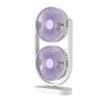 Dual-Head USB Rechargeable Night Light Fan for Air Circulation – Ideal for Outdoor, Dorm, or Office with Long Battery Life