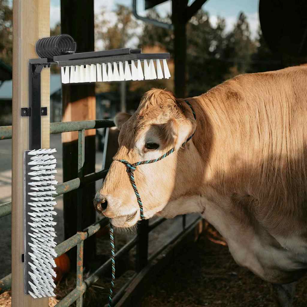 Adjustable Cattle Brush Black and White 84 x 10 x 91 cm PVC